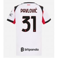 AC Milan Strahinja Pavlovic #31 Vonkajší Ženy futbalový dres 2025-26 Krátky Rukáv